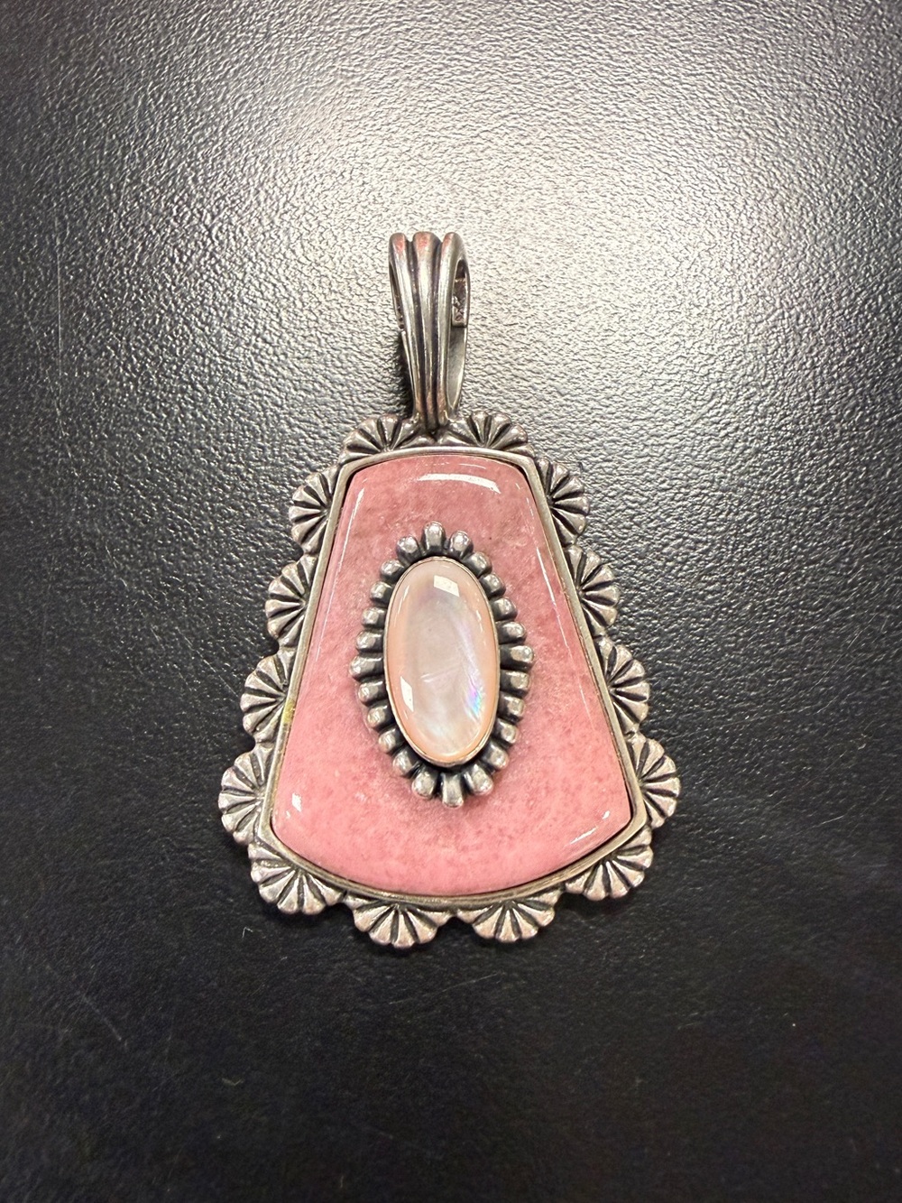 Carolyn Pollack Relios Sterling Silver Pink Stone Pendant